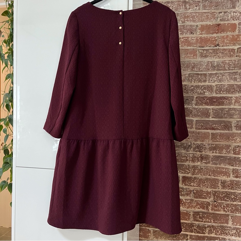 Sezane Jason Dress, Prune, Size 36 - Picture 2 of 6